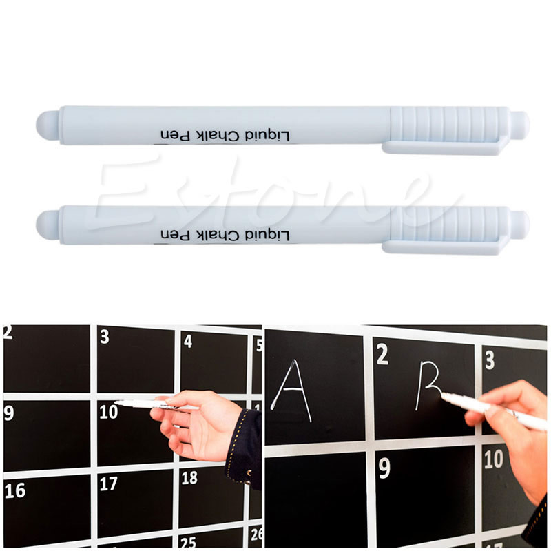 

White Liquid Chalk Pen/Marker For Glass Windows Chalkboard Blackboard New