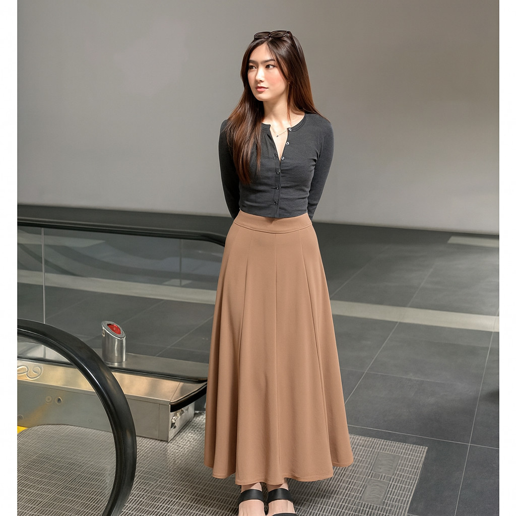 Rok Audy Skirt Korean Loose Maxi Skirt