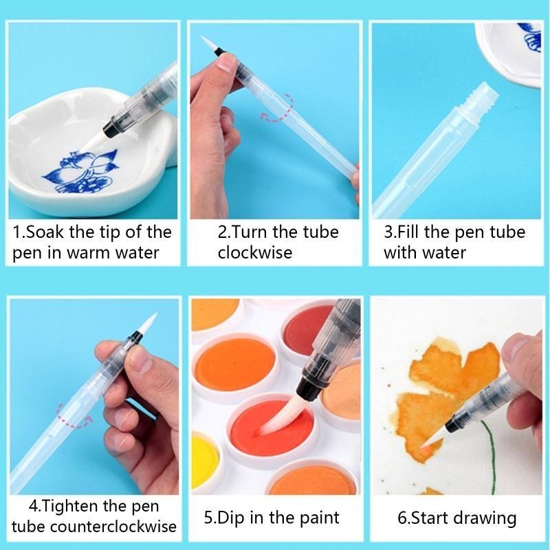 

C5AB 12 Assorted Color Watercolor Pigment Solid Paints for w/ Box for Drawing Paintin