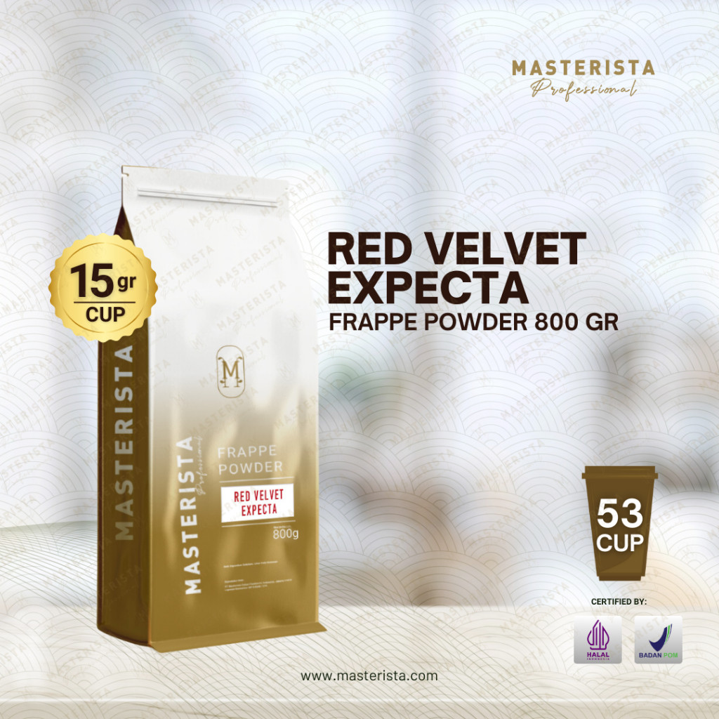 

Bubuk Minuman Masterista Red Velvet 800gr / Bubuk Minuman Rasa Red Velvet / Bubuk Red Velvet Frappe