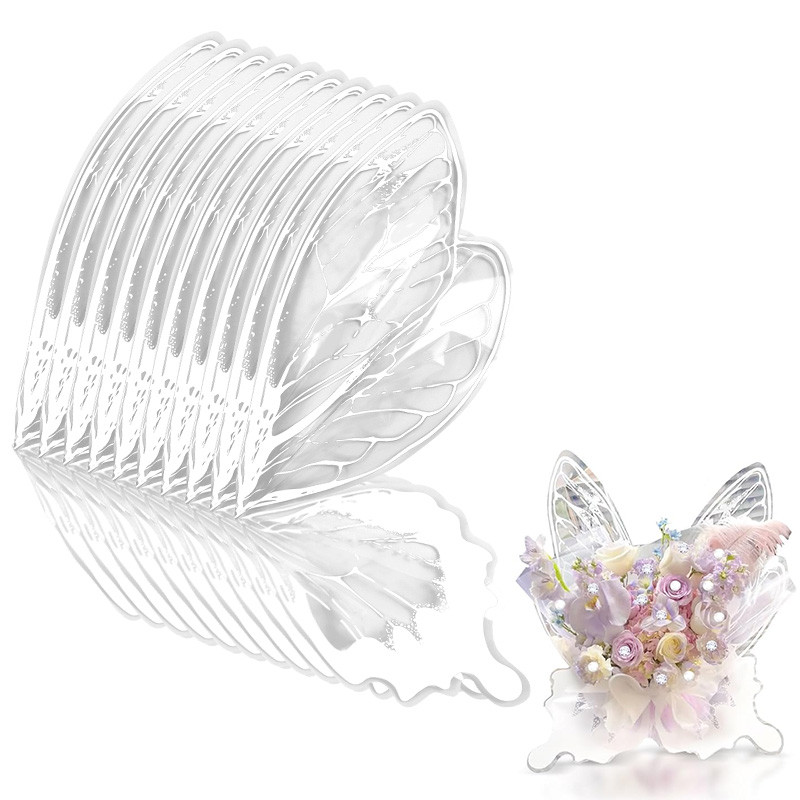 

24Pcs Butterfly Wings Flower Wrapping Paper Creative Bouquets Packing Material Wedding Birthday Party DIY Gift Decoration Supply