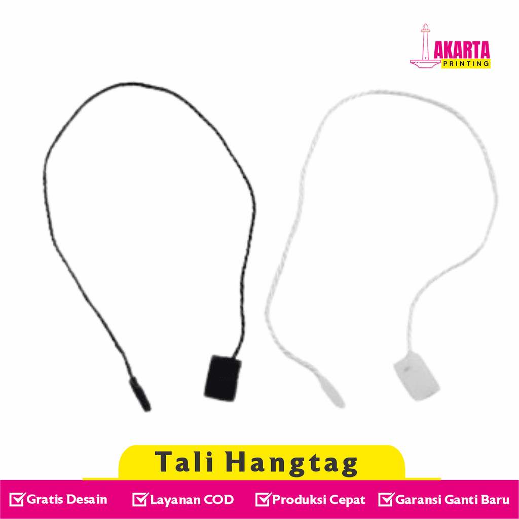 

[100 PCS] Loop Pin Tali Hangtag Nylon Murah Label Baju Pakaian Hangtag Warna Hitam Putih
