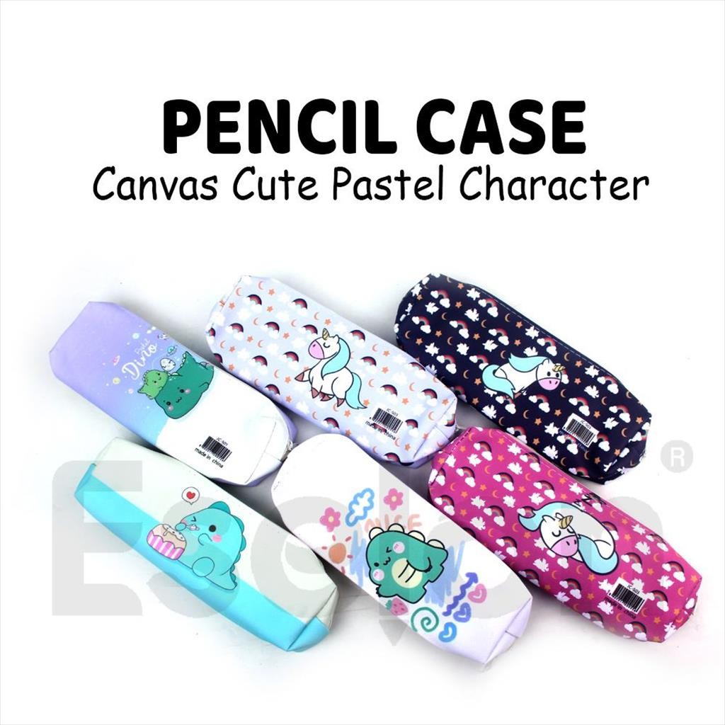 

♚Kotak Pensil Canvas DINO & UNICORN / Kotak Pensil Karakter♚