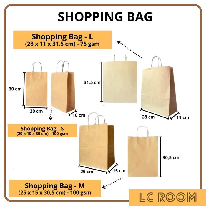 

TERBARU!!! SHOPPING PAPER BAG TAS KERTAS COKLAT TENTENG HAMPERS GIFT BINGKISAN - size S