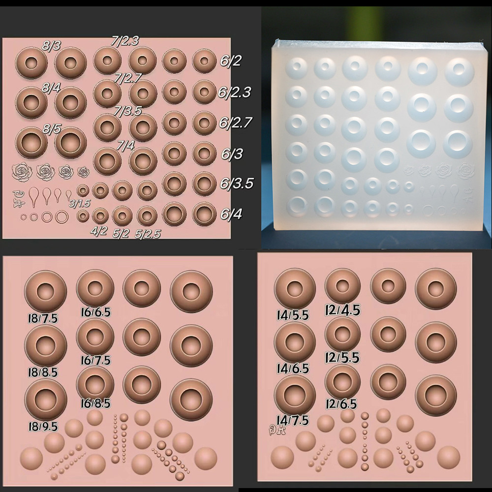 

3/4/5/6/7/8/10/12/14/16/18 Doll Eye Mold Fundus Patterned DIY Handmade Doll Accessories Plastic Molds Doll Resin Eye Mold Tpys