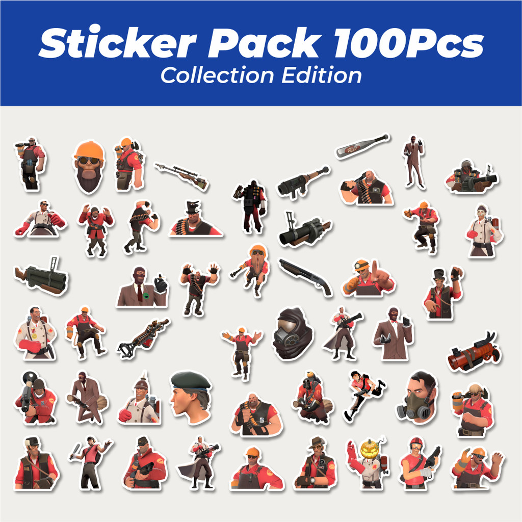 

Hot Stiker Game Series Team Fortres Character V2 Lucu Anti Air Stikers Berperekat Waterproof Sticker Decal Buat Motor Helm Buku Journal Koper Casing HP Laptop Botol Minum