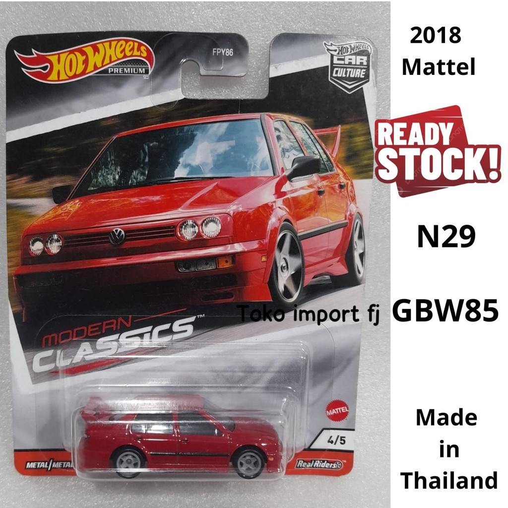 HOT WHEELS MODERN CLASSICS VOLKSWAGEN JETTA MK3 RED 4/5 - Hot Wheels Volkswagen Jetta MK3 - Modern C