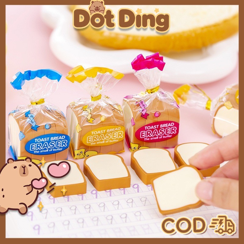 

[DOTDING] Penghapus roti panggang lucu yang kreatif, hadiah alat tulis kreatif untuk pelajar Q067