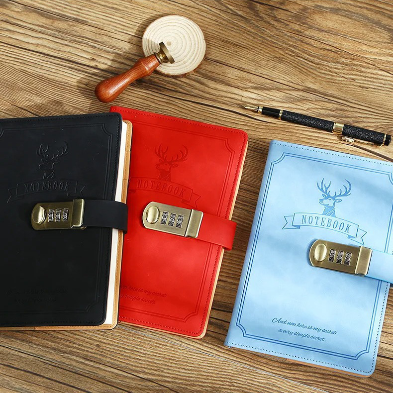 

ANDEASTR Toddi Buku Jurnal Leather Notebook Diary 80GSM 265 Halaman with Lock - TD-A5