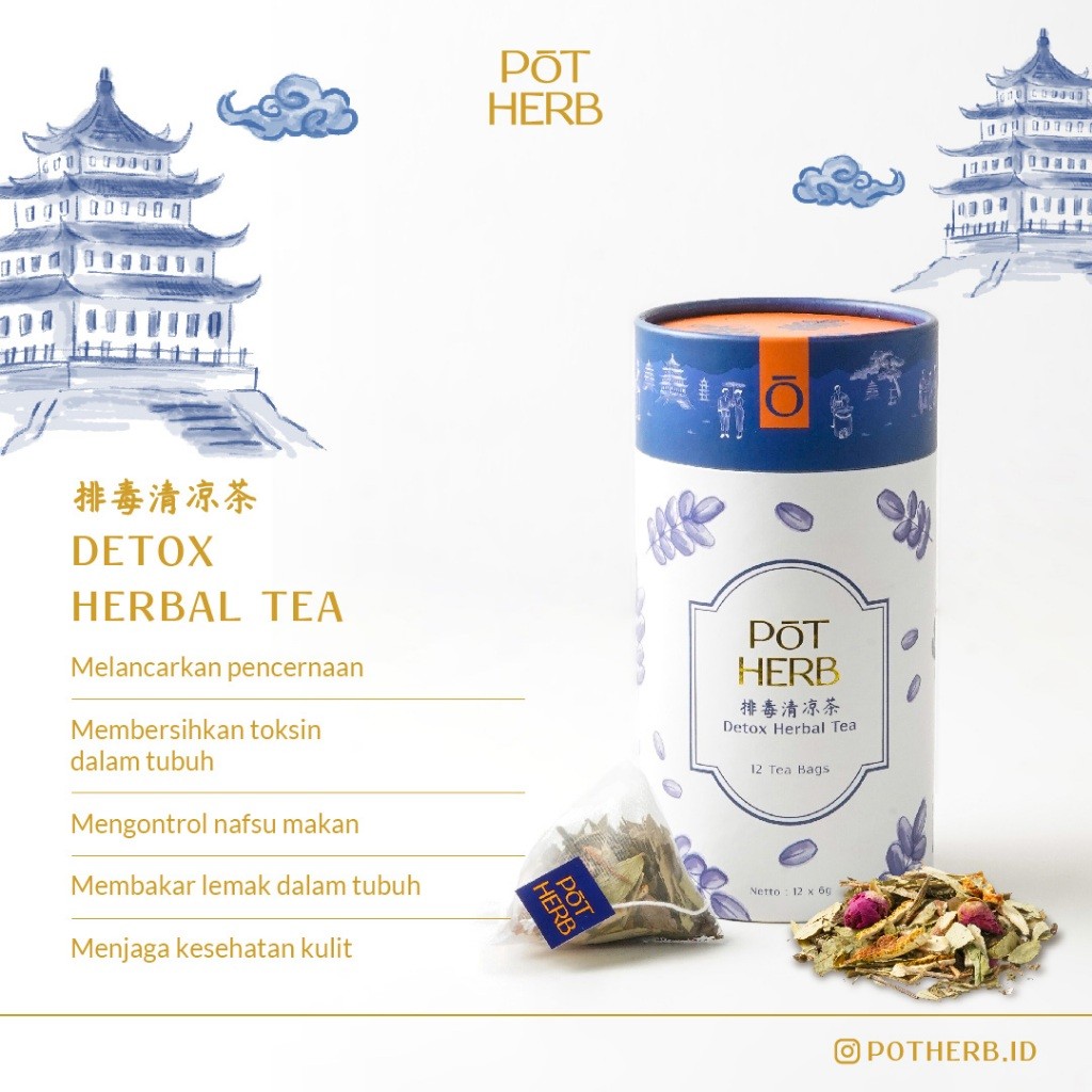 

[POTHERB] Detox Herbal Tea - [isi 12 x 6gr] [T05-DH]