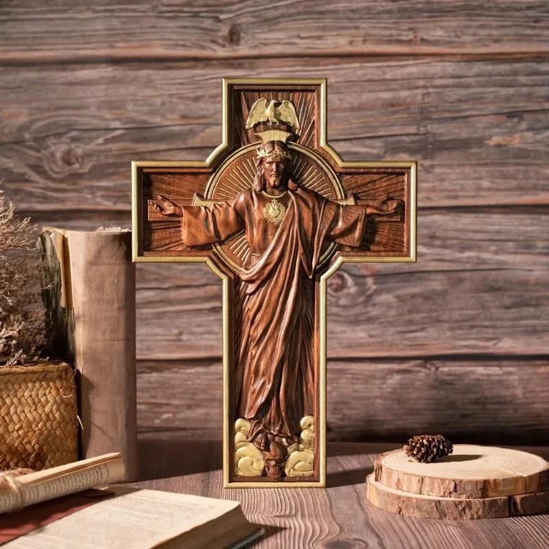 Ascension of Jesus, Catholic Cross, Statue of Jesus on The Cross, Decorative Christian Cross, Baptis