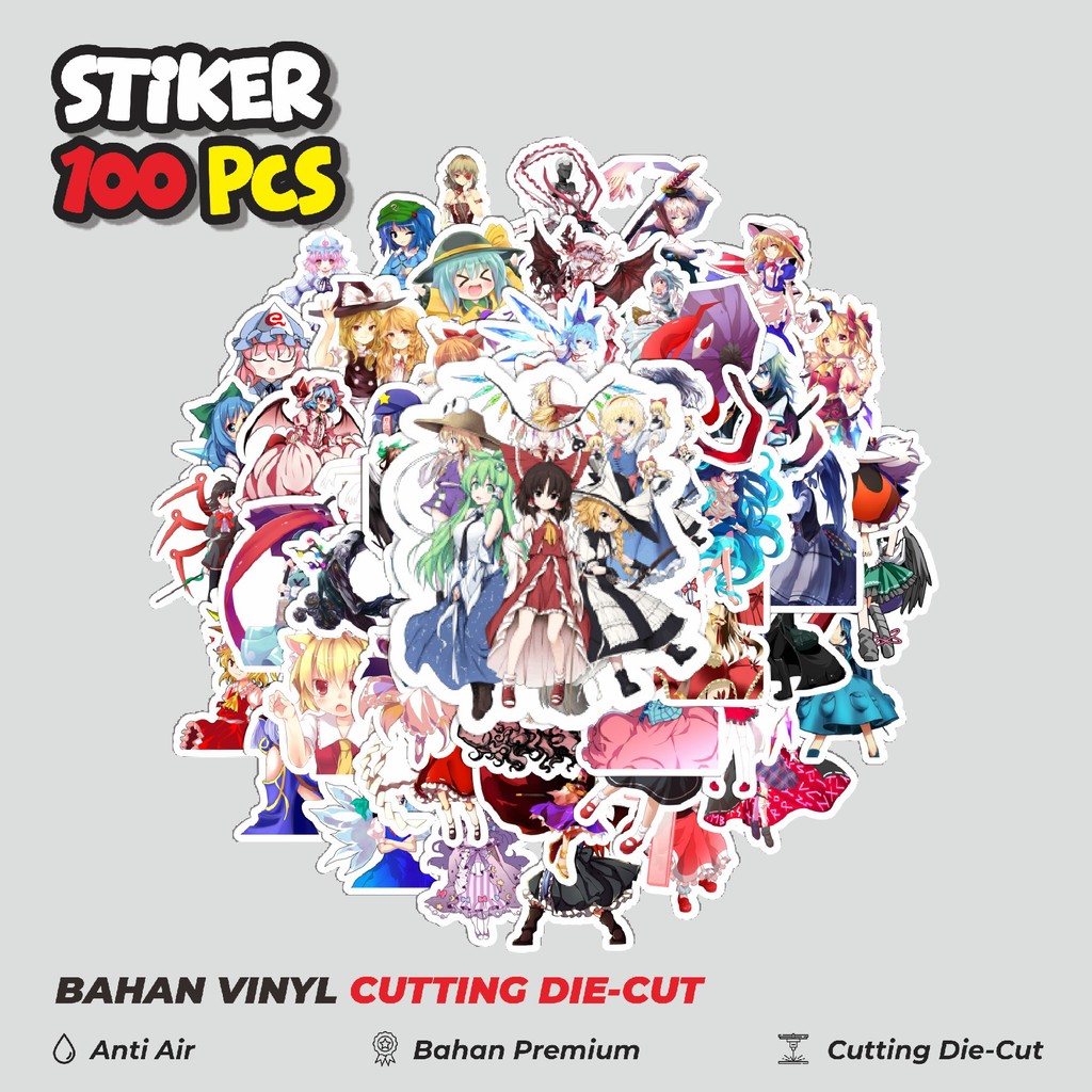 

Terbaru! 50 pcs Stiker Game Series Touhou Project Karakter Mix 8 Dekorasi Lucu Kreatif untuk Notebook, Skateboard, HP