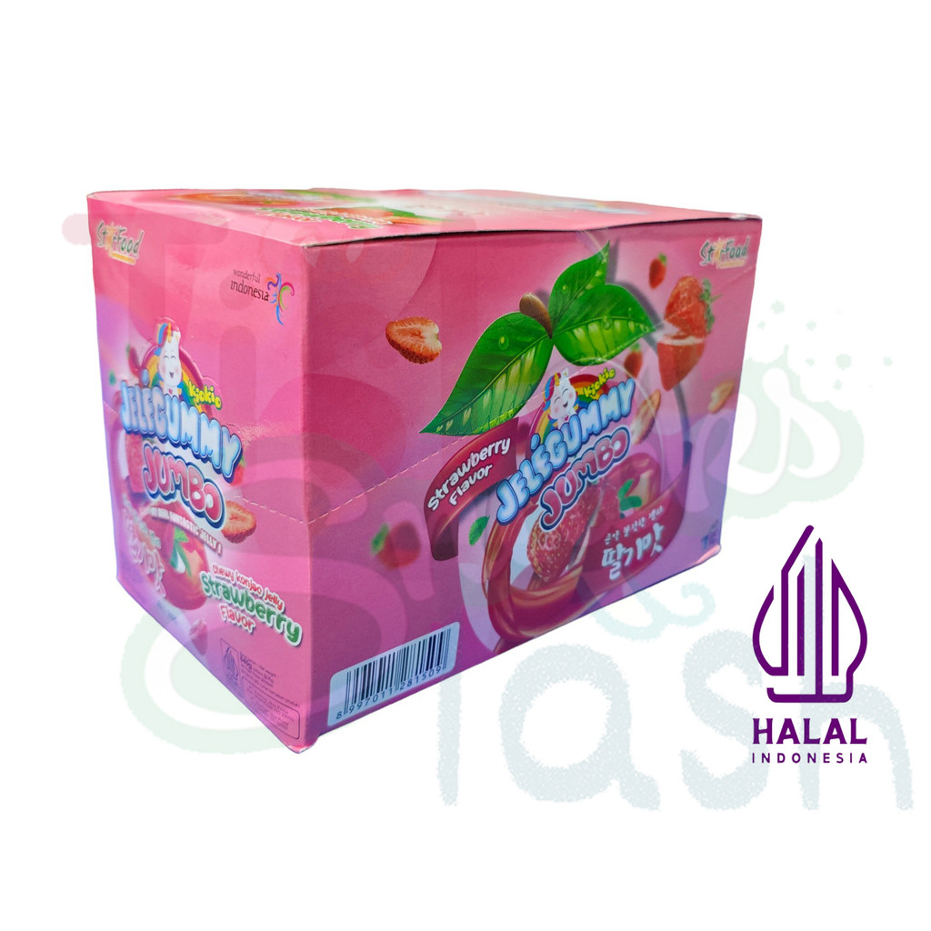 

[BOX ISI 24] Kiokio Jelegummy Jumbo Strawberry 35gr
