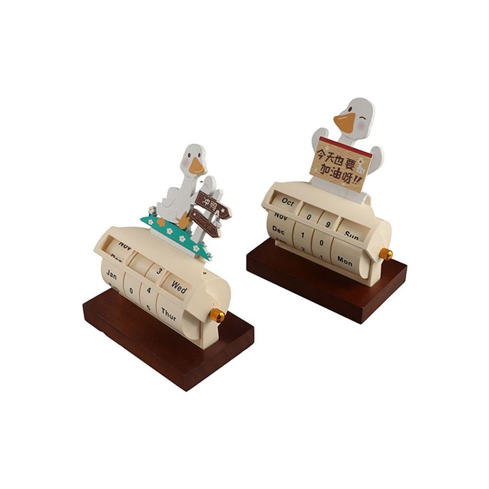 

Miniature Art Ornament Perpetual Date Calendar Desktop Ornaments Agenda Planner Rotating Desk Calendar Schedule Reminder