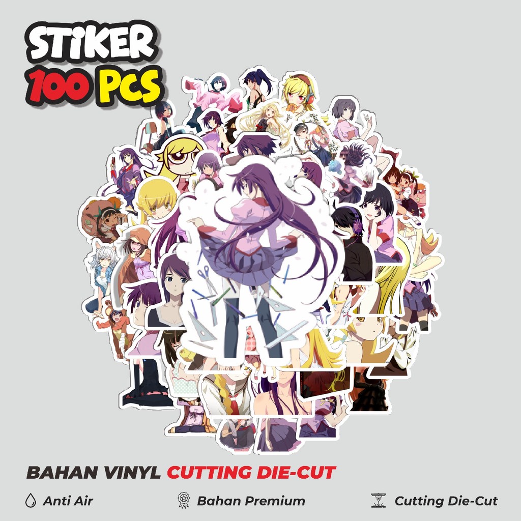 

Terbaru! 50 pcs Stiker Game Series Monogatari Karakter Mix 3 Dekorasi Lucu Kreatif untuk Notebook, Skateboard, HP