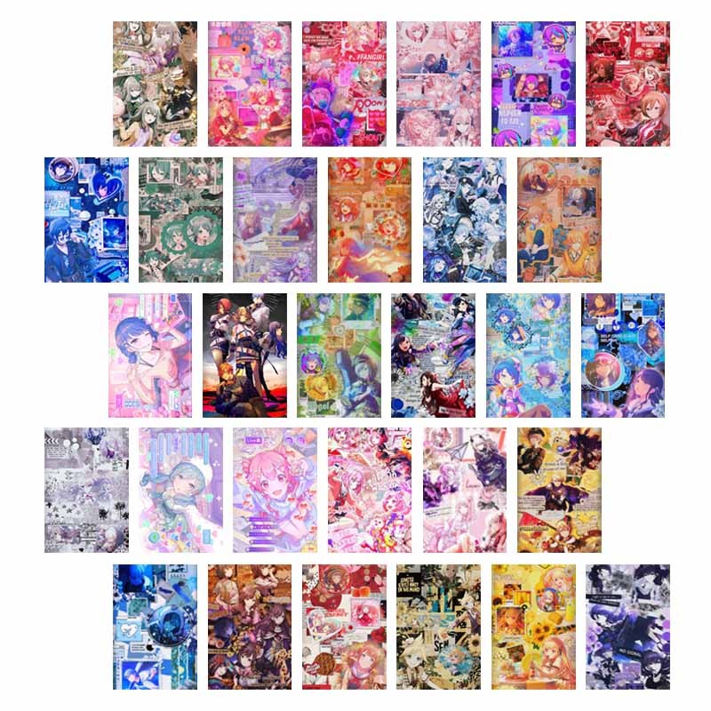 

10/30PCS Project Sekai Anime Postcard Akiyama Mizuki Kamishiro Rui Cartoon Wall Collage Kit Dorm Decoration Mural