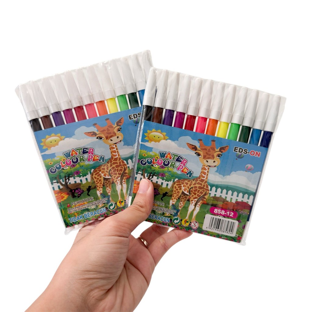 

SPIDOL WARNA ISI 12 / WATERCOLOR PEN ISI 12