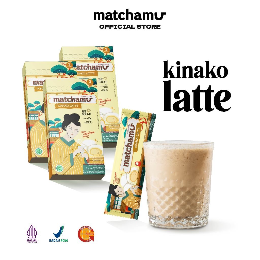 

Emama.store 3 box/ 9 sachet Matchamu Kinako latte