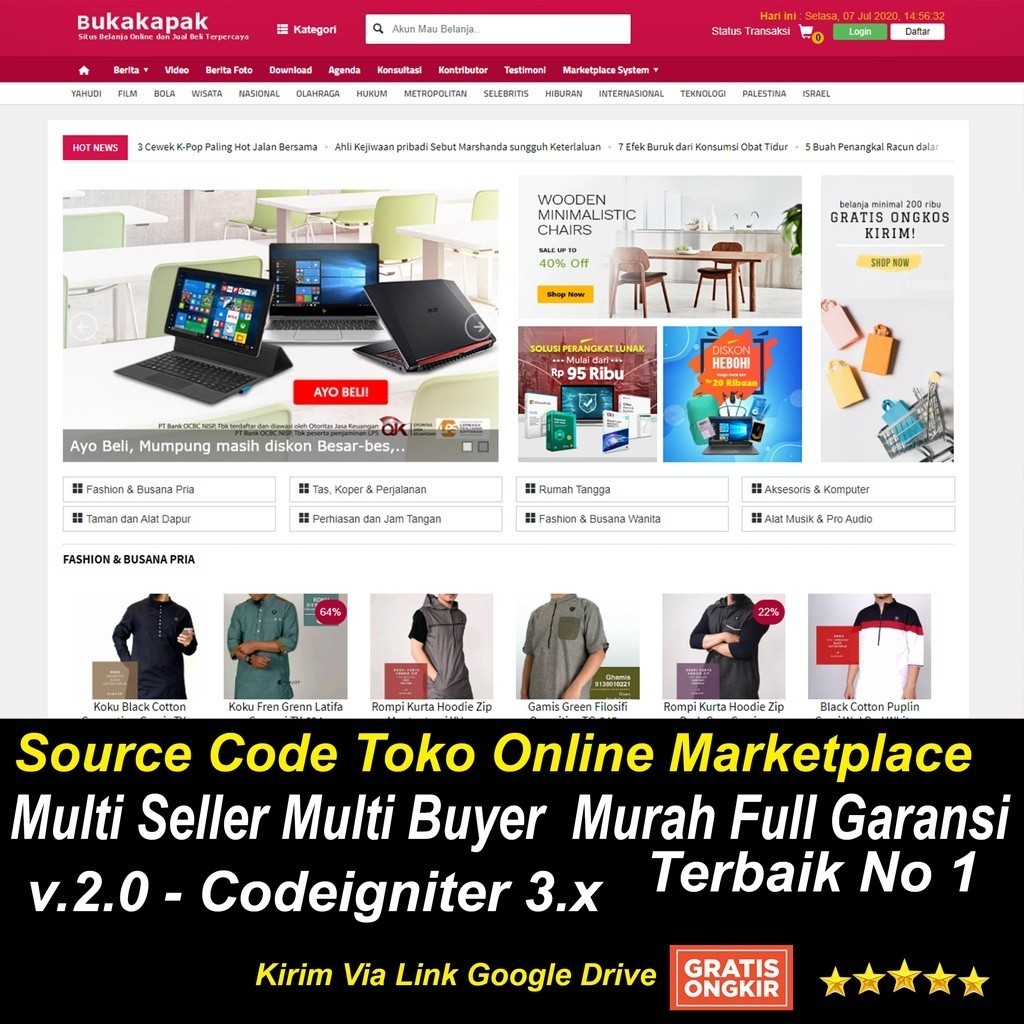 Source Code Aplikasi Toko Online Marketplace Multi Seller Multi Buyer BGW BGC