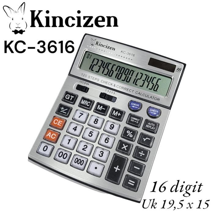 

⌞ Limited Stok⌝ - Terlaris KINCIZEN KALKULATOR DAGANG 16 DIGIT KC-3616 - KALKU 3616 SILVER