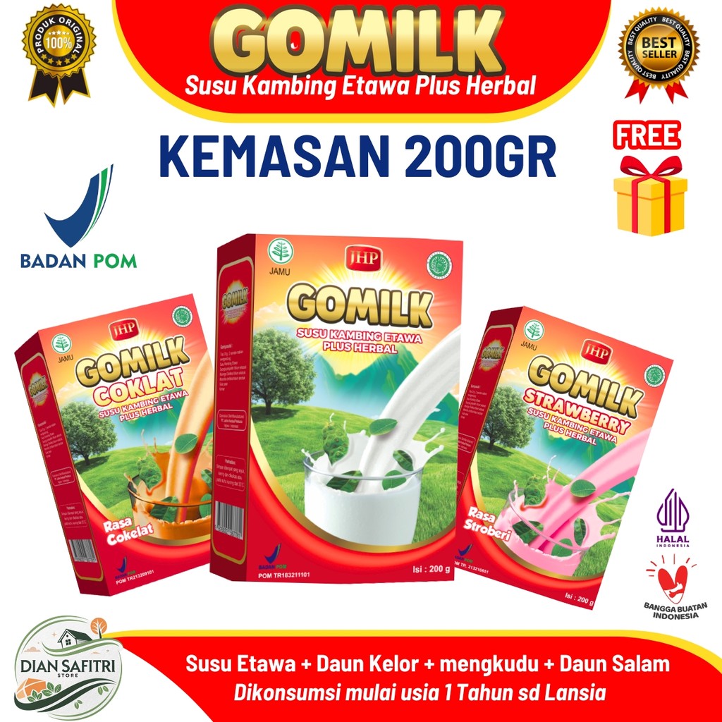

GOMILK Susu Kambing Etawa 200g – Herbal Anak Lahap Makan, Tulang Kuat, Aman Maag dan Alergi