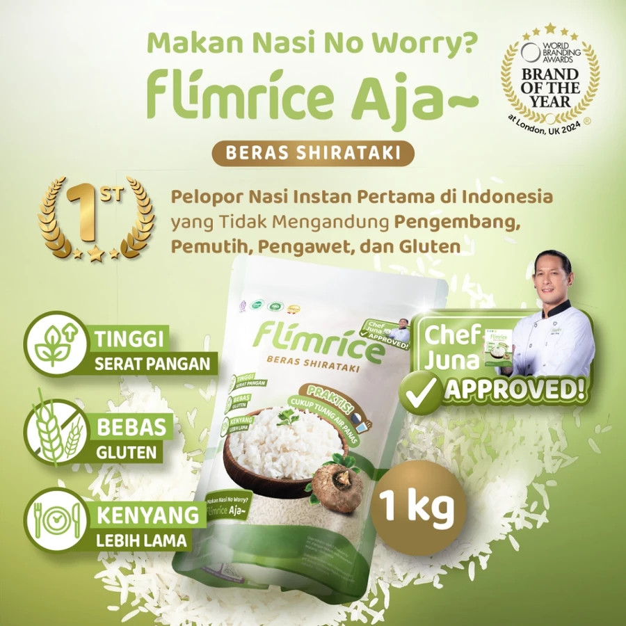 

Flimrice Nasi Shirataki (Nasi Diet) - 1 kg