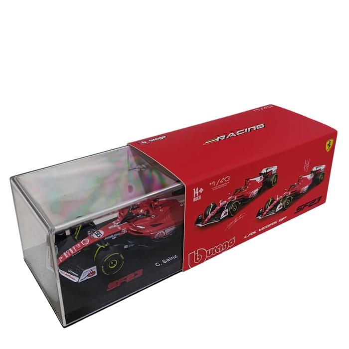SH99 Bburago Diecast Formula 1 Ferrari SF23 1/43 Scale - Premium #55