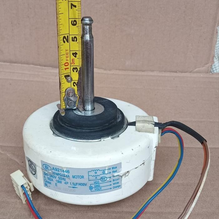 Motor Fan Indoor AC PANASONIC A921446 YFNPG19-4A 220~240V 50Hz 0.182A 19W 4P 1.5UF/400V Ori Bekas Ca
