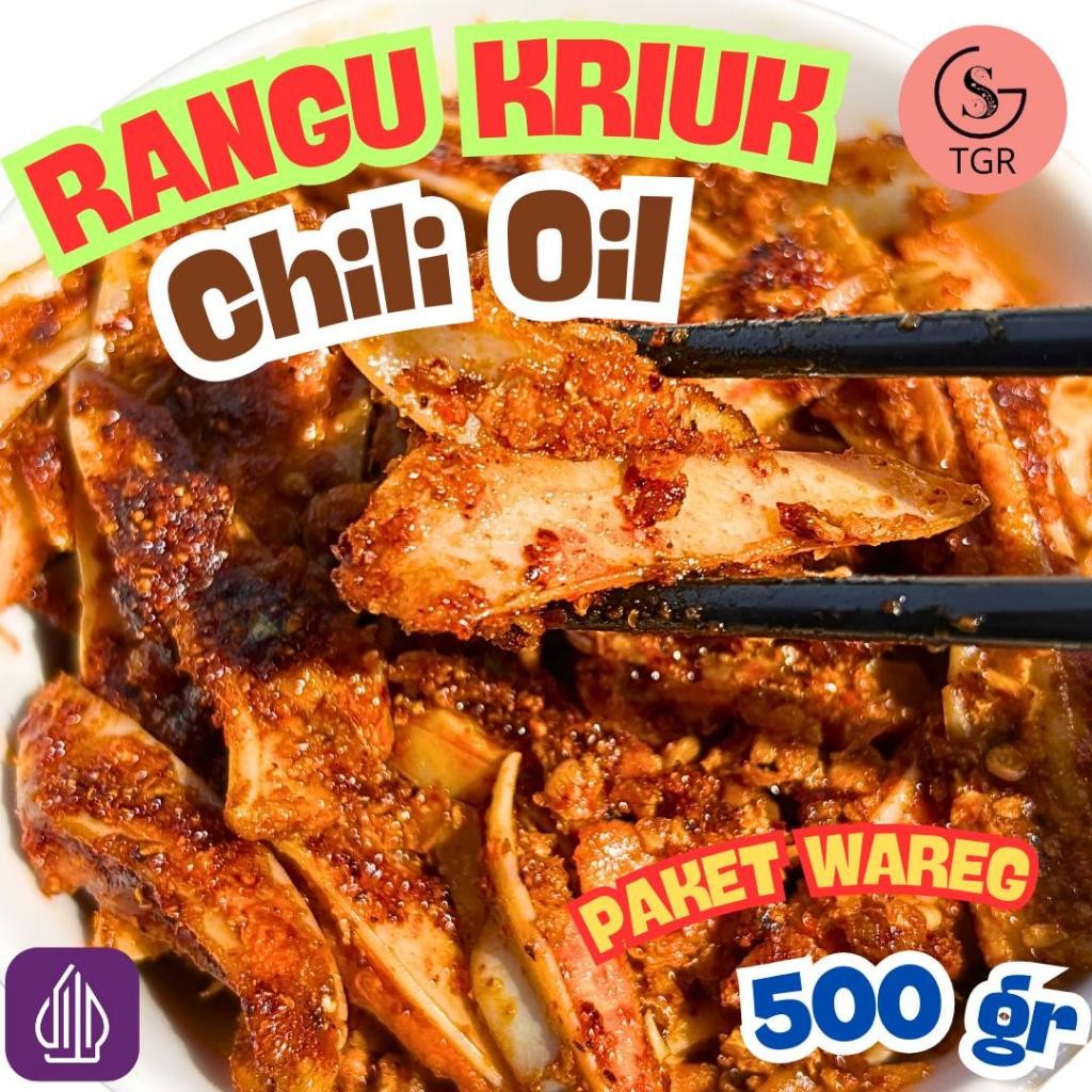 

PAKET WAREG 500gr Rangu Kriuk Chili Oil Isi Banyak Puas Ayam Mantap Pedas Nagih Food Frozen Makanan Meat Instan Masakan - GST