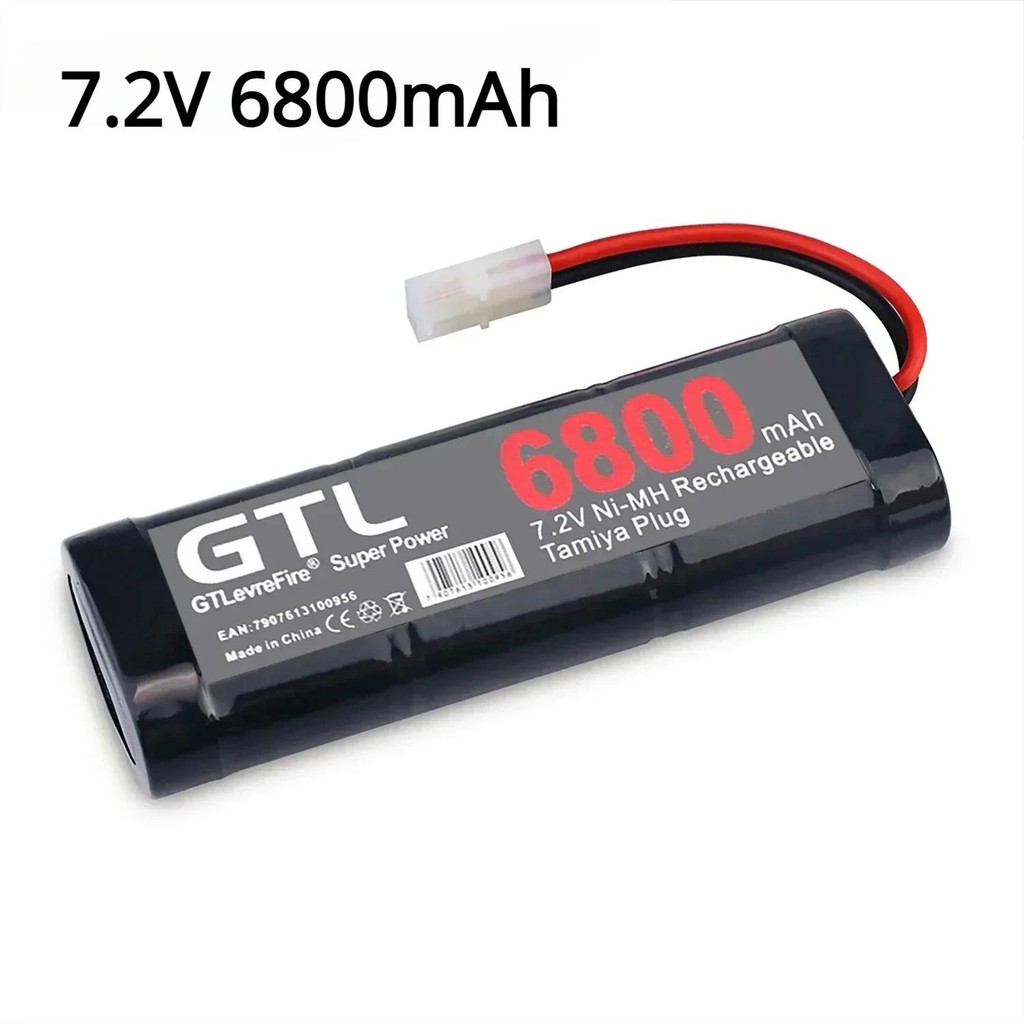 7.2V 6800mAh NiMH Replacement RC Battery with Tamiya Discharge Connector for RC Toys Racing Cars Boa