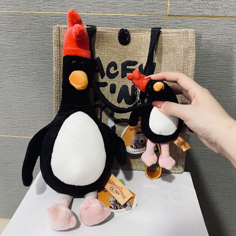 Wallace and Gromit Plush Pendant Anime Cute Penguin Stuffed Dolls Movie Peripherals Keychain Bag Pen