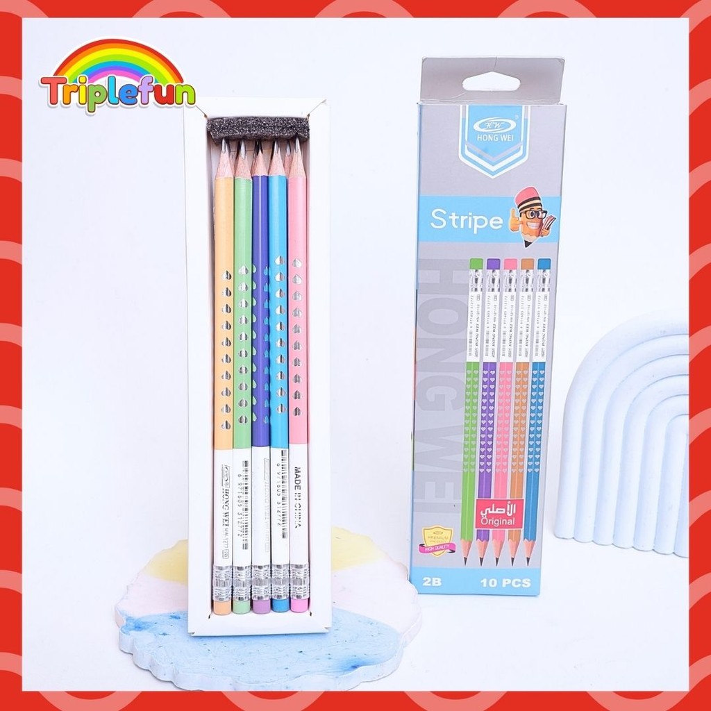 

Pensil Kayu Hong Wei Hati 2B Warna Warni Heart Love Pencil Kayu Grosir Bisa COD