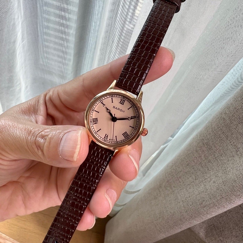 Jam Tangan Wanita Kulit Barsh Mewah Elegan Unik Cantik Simple Klasik Mode Korea