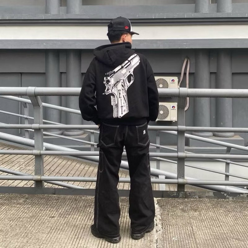 LIM_STORE Satisfaction | Hoodie Boxy SNIPER Black Unisex