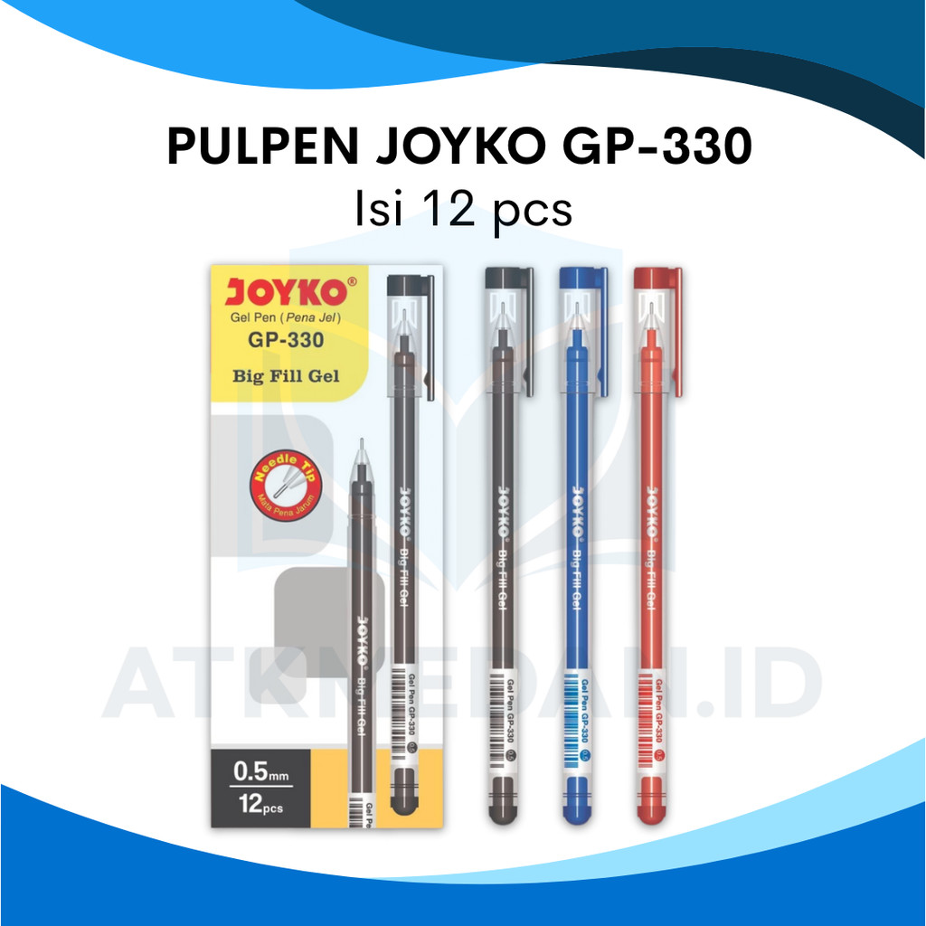 

PULPEN GEL JOYKO GP-330 BIG FILL GEL 0.5MM ISI 12 PCS TINTA HITAM