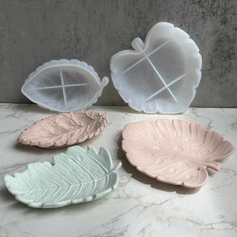 

Ginkgo Leaf Plate Storage Tray, Gypsum Mold, Silicone Mold, Mirror Storage Box, Crystal Drop Glue Mold, DIY