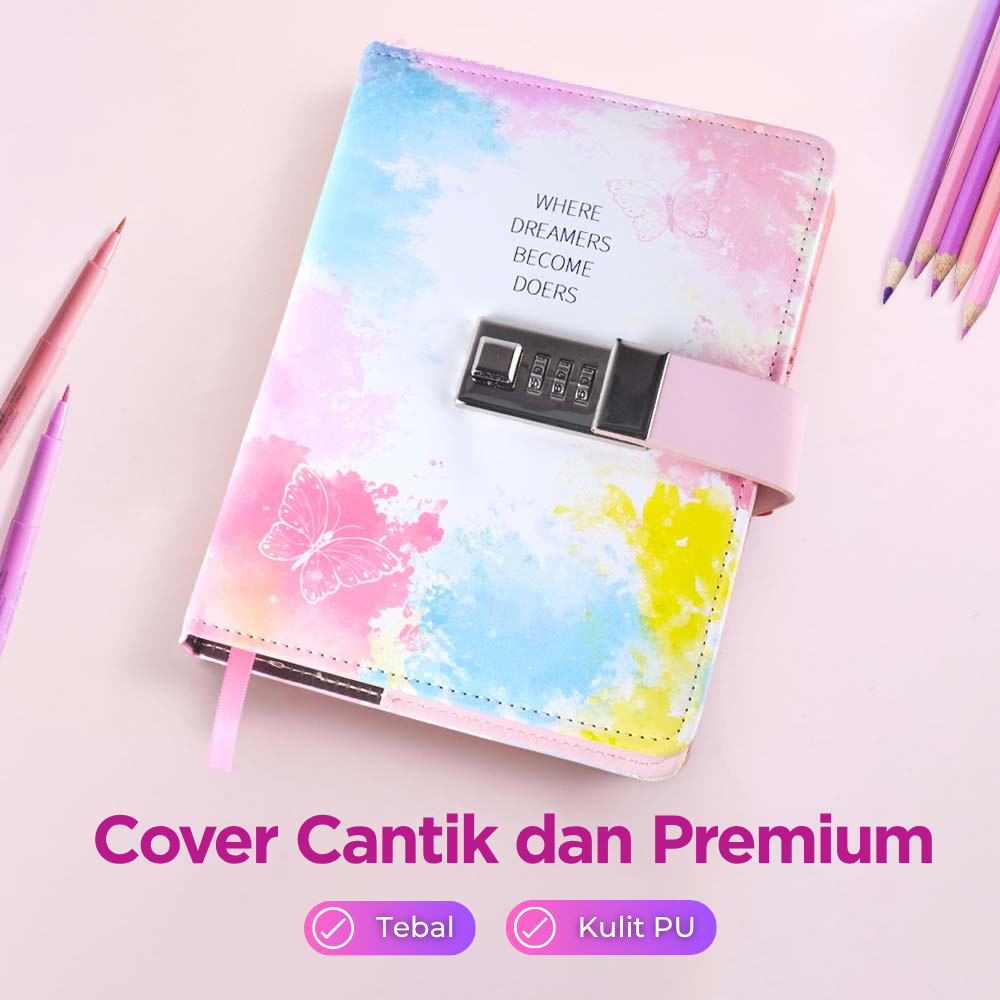 

Buku Diary Notebook Jurnal Catatan B6 256 Halaman dengan Kunci (With Lock)