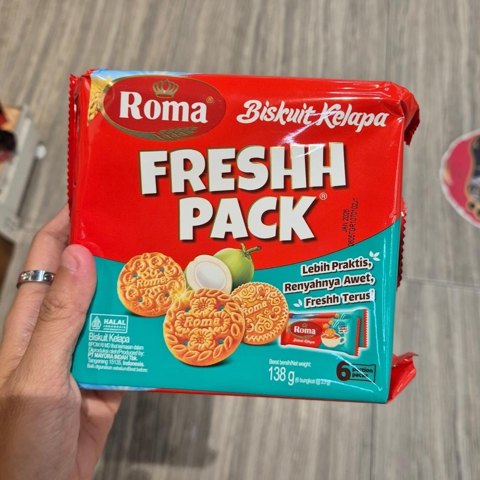 

Roma Fresh Pack Biskuit Kelapa ( 6 pack ) 138gr