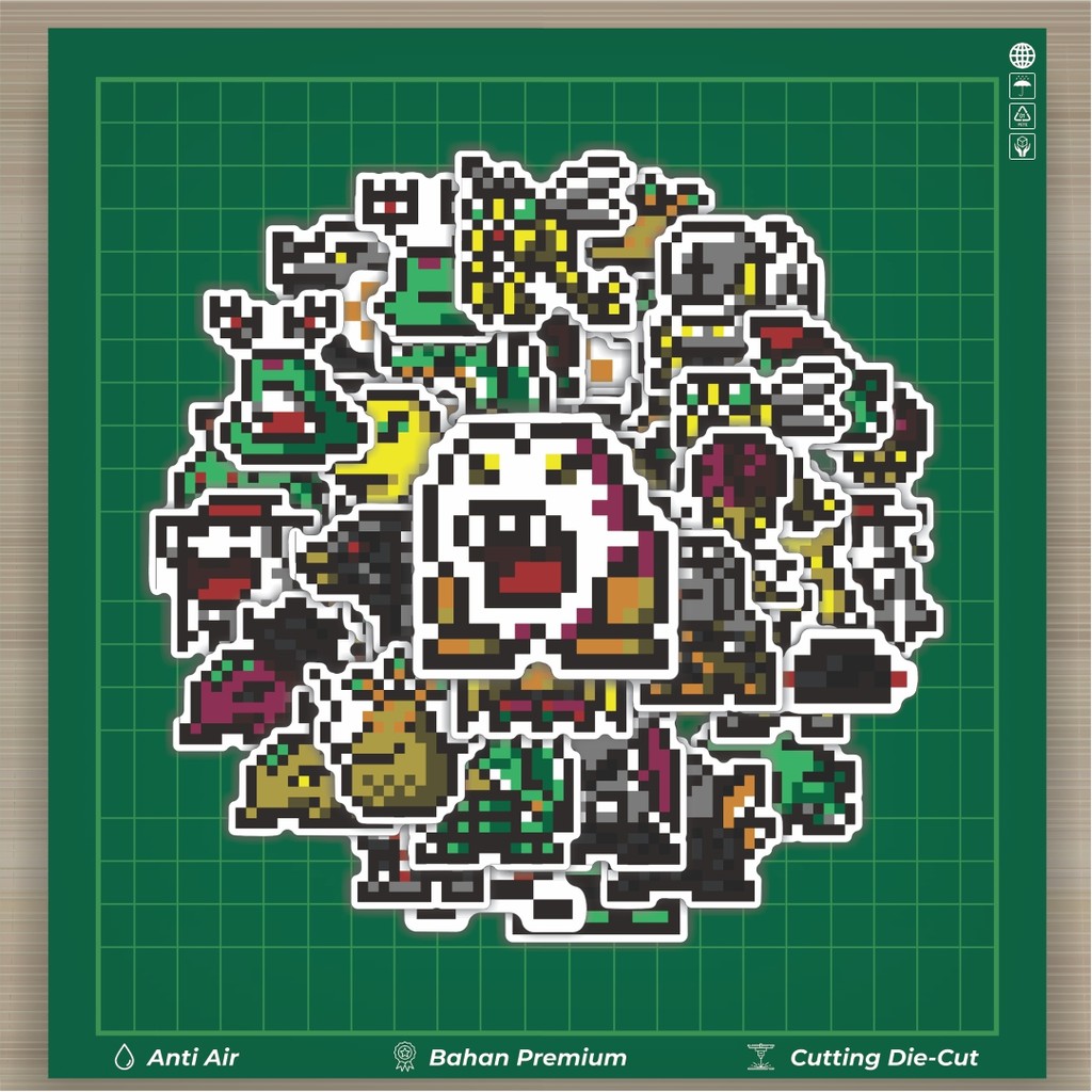 

HOT 50 PCS STIKER Stiker Pixel Digimon V31 Stiker Fashion Cars Decal Dingin Kartu Album Custom Vinyl Anti Air- Sticker Aesthetic Buku Journal Koper Casing HP Tablet Laptop Helm Motor Botol Minum