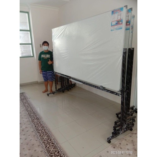 

NEW Whiteboard DAIKI original magnetic 120x240 Cm Double face stand PREMIUM