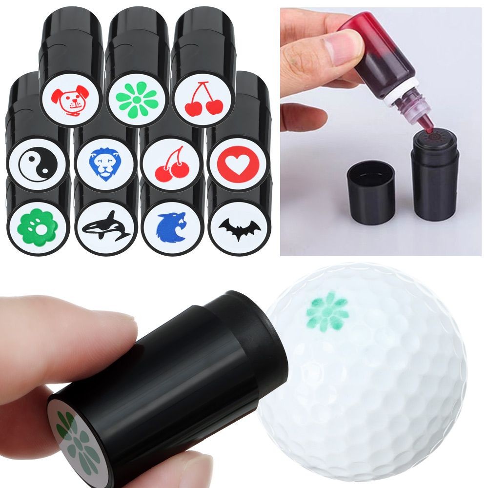 

Golf Ball Stamper Stamp Marker Impression Seal Quick-dry Plastic Multicolors Golf Accessories Symbol For Golfer Gift