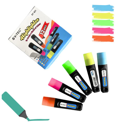 

V-TEC HIGHLIGHTER STABILO ST 720M BIRU // KUNING // ORANGE // HIJAU // PINK PCS