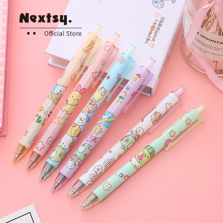 

Nextsy Pulpen Tanda Tangan 0.5mm Motif Kartun Pulpen Gel Cantik Pulpen Otomatis Hitam