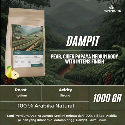 

ROASTED BEANS ARABIKA NATURAL DAMPIT 1000 GR | 1 KG | BIJI KOPI SANGRAI | Coffee - GILING HALUS
