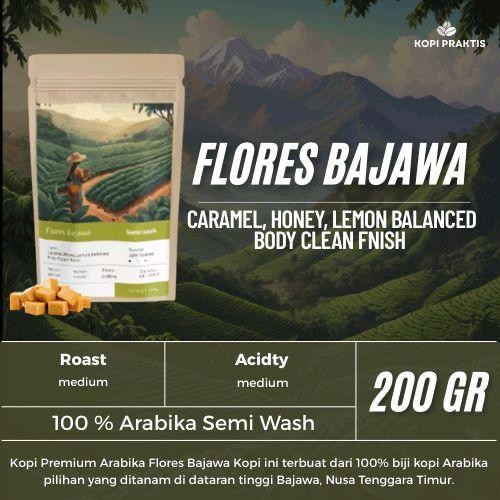

ROASTED BEANS ARABIKA SEMI WASH FLORES BAJAWA 200 GR | BIJI KOPI SANGRAI | Coffee - GILING HALUS