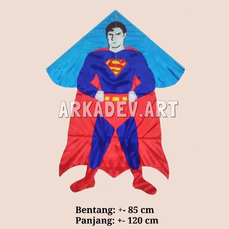  Layang Layang Kain/ Layangan Karakter SUPERMAN &