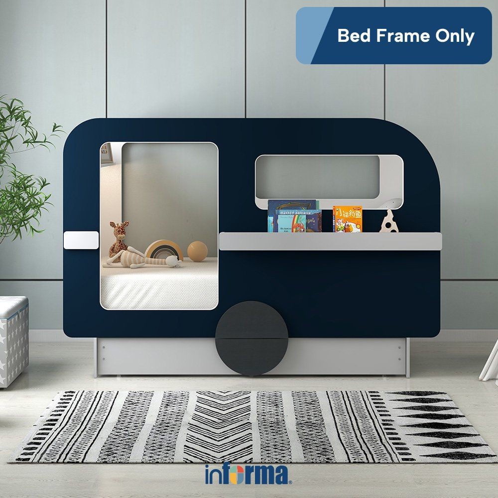 Informa Martin Caravan Tempat Tidur Anak - Biru Bed Ranjang Kasur Perabot Tidur Furniture Kamar Tidu