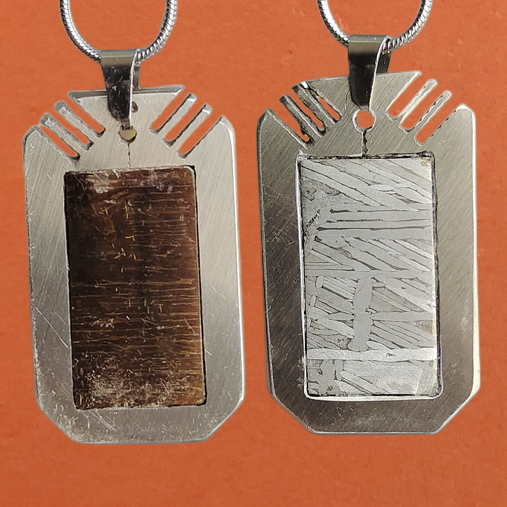 Iron Meteorite Pendant Muonionalusta Iron Meteorite Necklace Jewelry Natural Meteorite Specimen