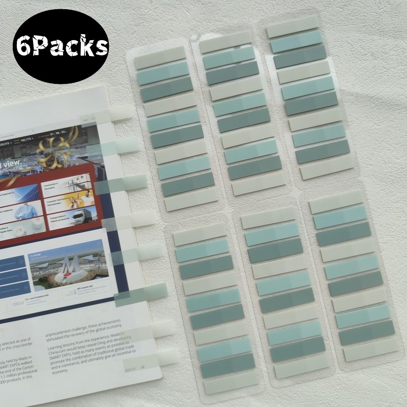 

1200 Sheets Transparent Sticky Notes Self-Adhesive Reading Annotation for Books Notepad Bookmarks Memo Pad Index Tabs