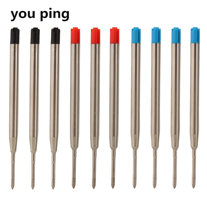 

High Quality Blue Black Red Color Ink Refills Ballpoint Pen Medium Nib Office Stationery Writing